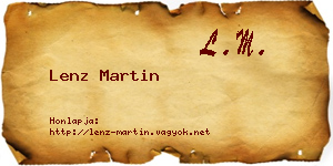 Lenz Martin névjegykártya