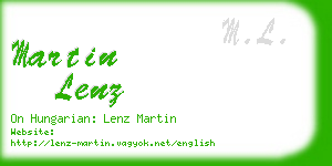 martin lenz business card